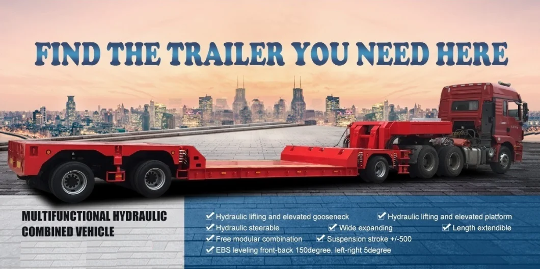 High Quality 6X4 or 6X6 Three-Axle Semi-Trailer Truck Special Semi Trailer