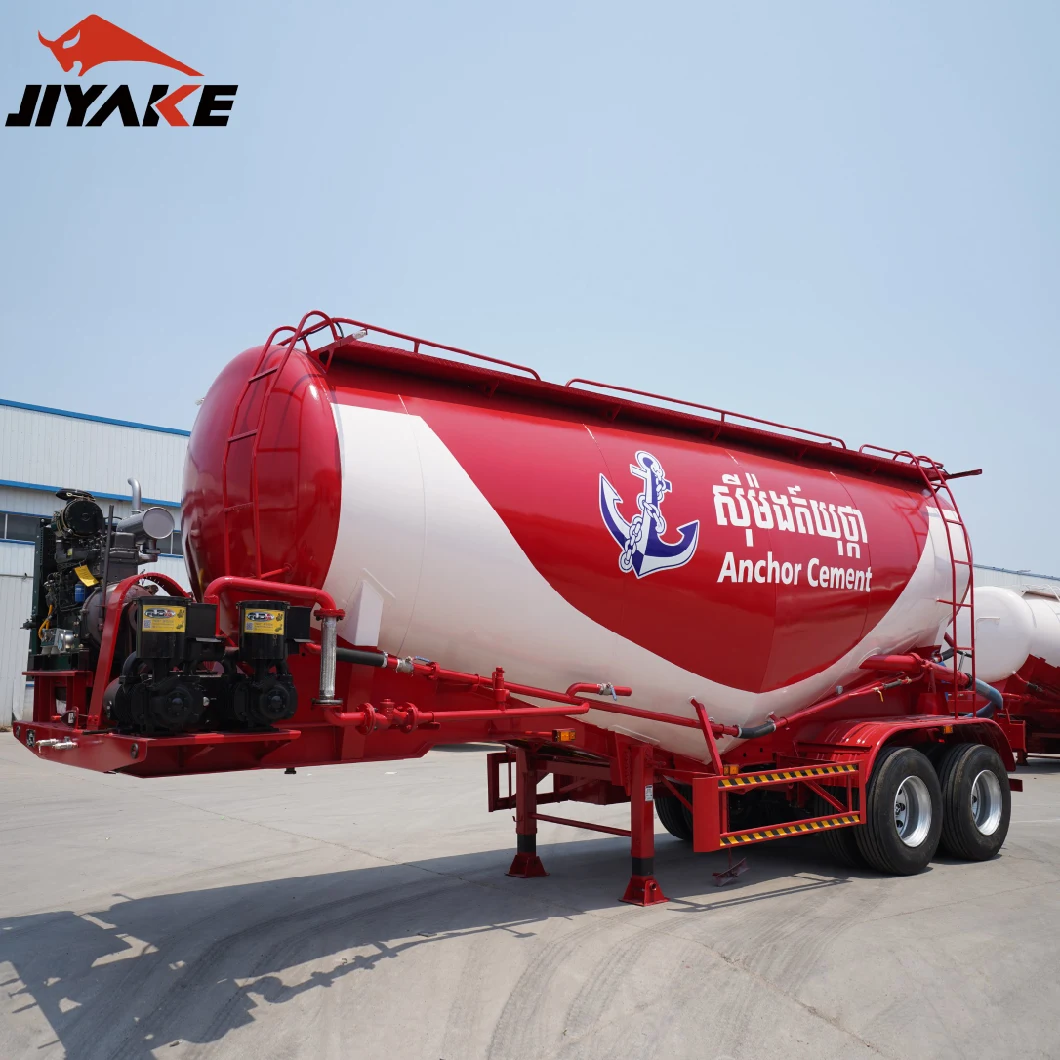 Jiyake 50cbm Professional Bulk Cement Dry Powder Special Tank Truck Semi Trailer