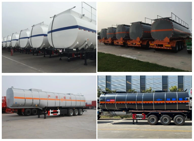 3 Axle 30-55cbm Gasoline Oil LPG Gas Transport Tank Trailer Diesel Fuel Trailer Water Tanker Semi Truck Trailer