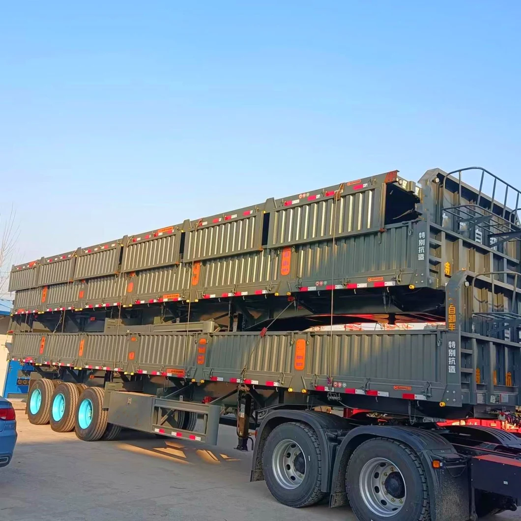 Good Service ASME/Emark/Adr Standard Mechanical/Air Suspension Brand Cargo of 3 Axle Sidewall Semi Trailer