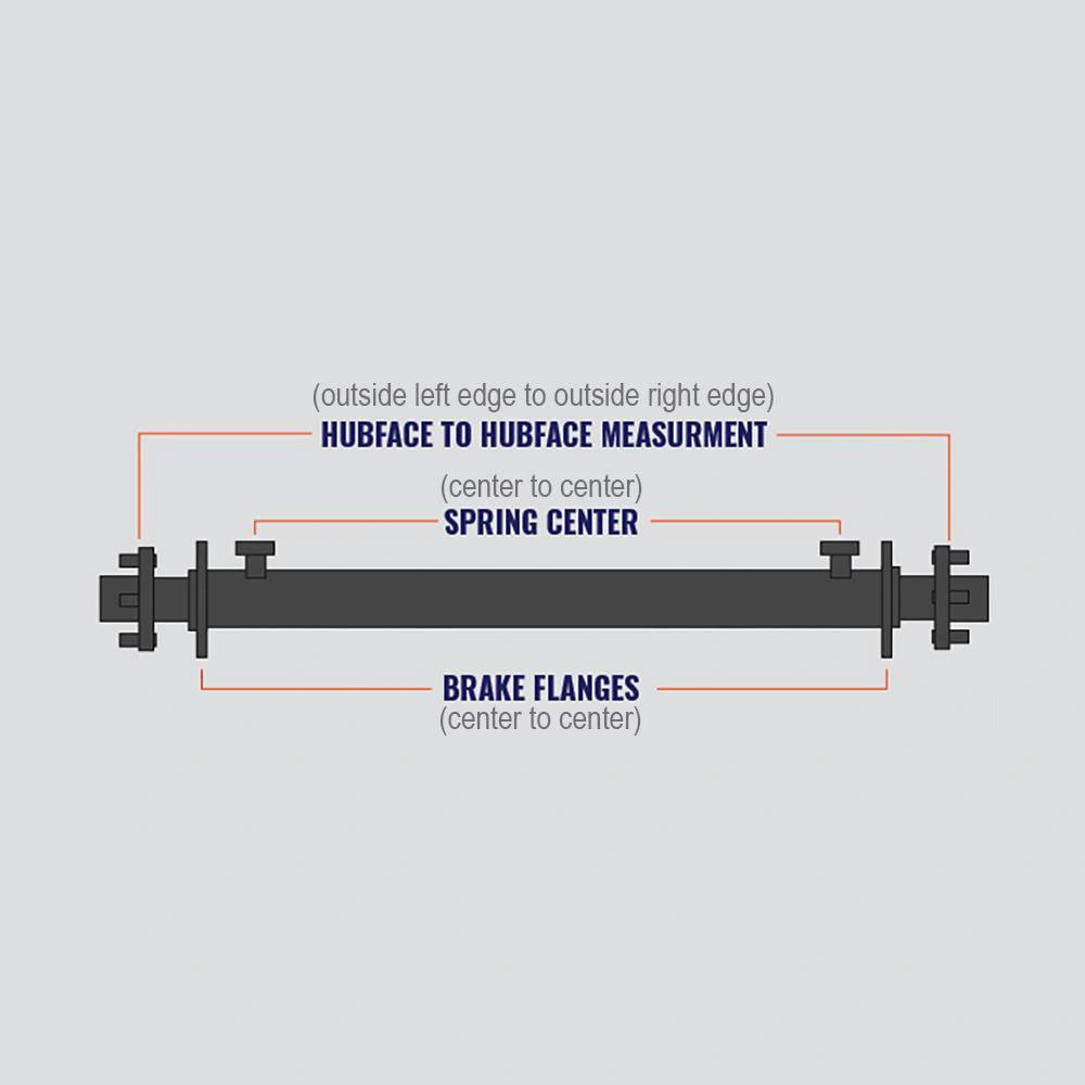 93" Galvanized Torsion Drop Center Trailer Axle With Hubs (3,500 lb.)