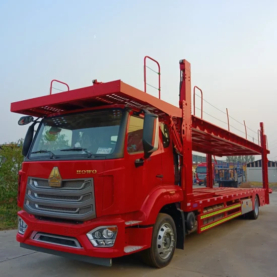 2 essieux Transport SUV Skeleton Frames Flatbed Self Dump Tipping Car Carrier Truck Semi Remorque