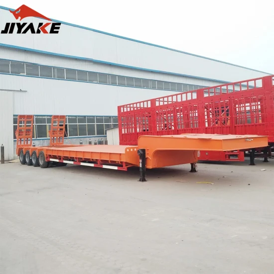 Jiyake Special Transport Heavy Machine Carrier Semi-remorque surbaissée de haute qualité