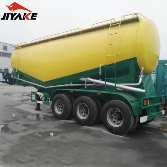 Jiyake 50cbm Ciment en vrac professionnel Poudre sèche Camion-citerne spécial semi-remorque